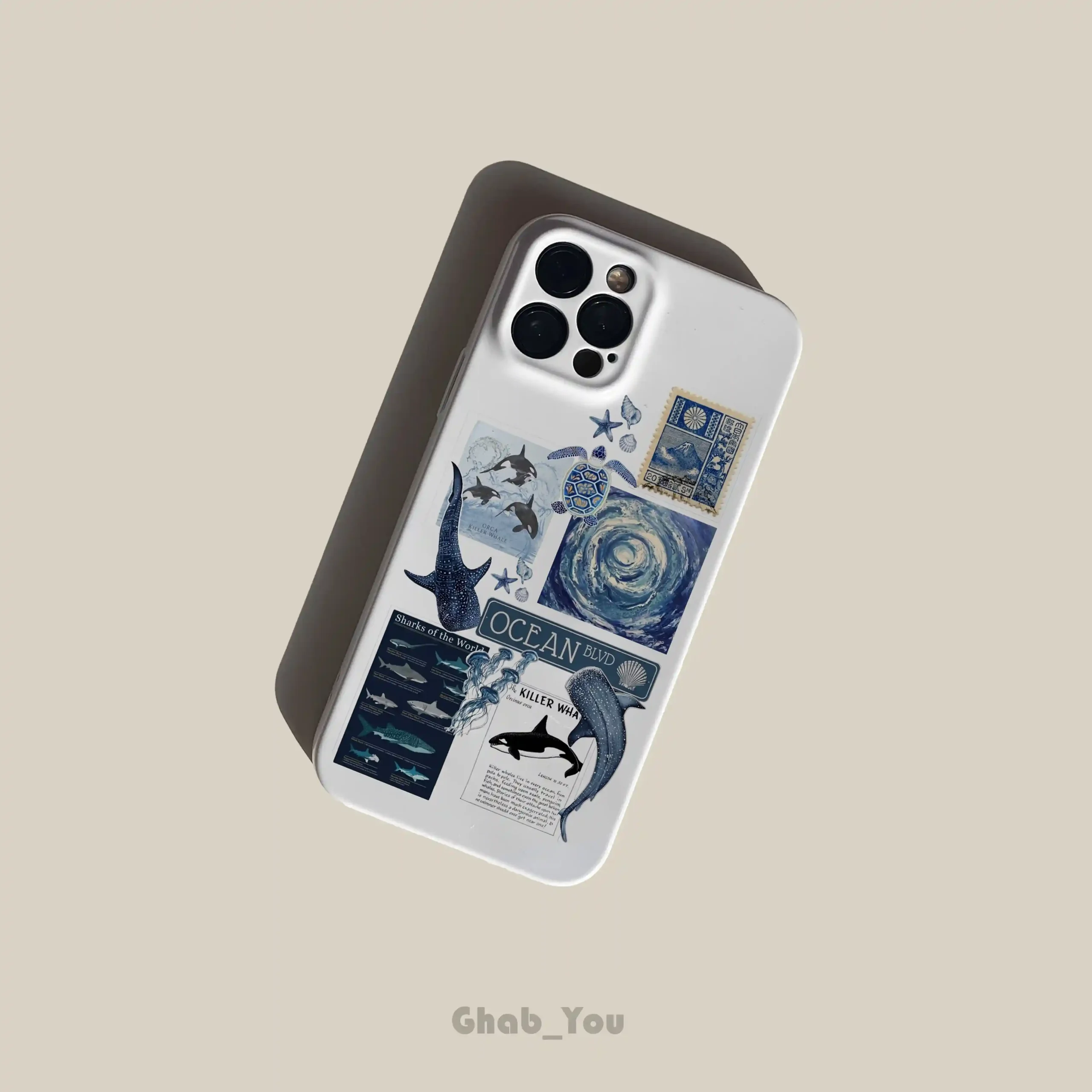 Phone-Case-Blue قاب هارد براق فول آبی - Image 1