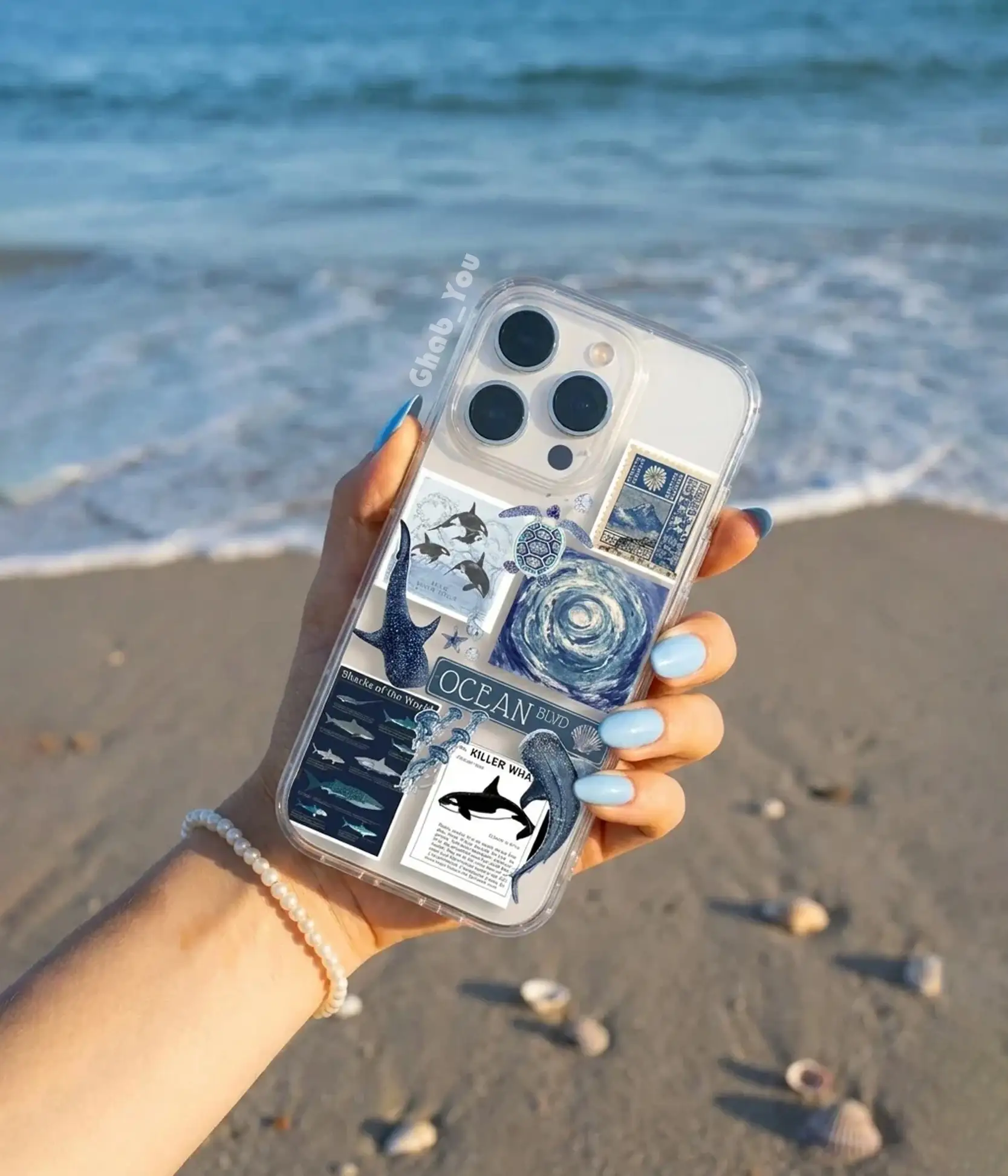 Phone-Clear-Case-Blue 7 قاب گوشی شفاف اقیانوس آبی کد | BLU - Image 1
