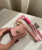 بگ چارم ( آویز کیف و کوله ) طرح کیف قهوه ای و صورتی 👛 - Image 4