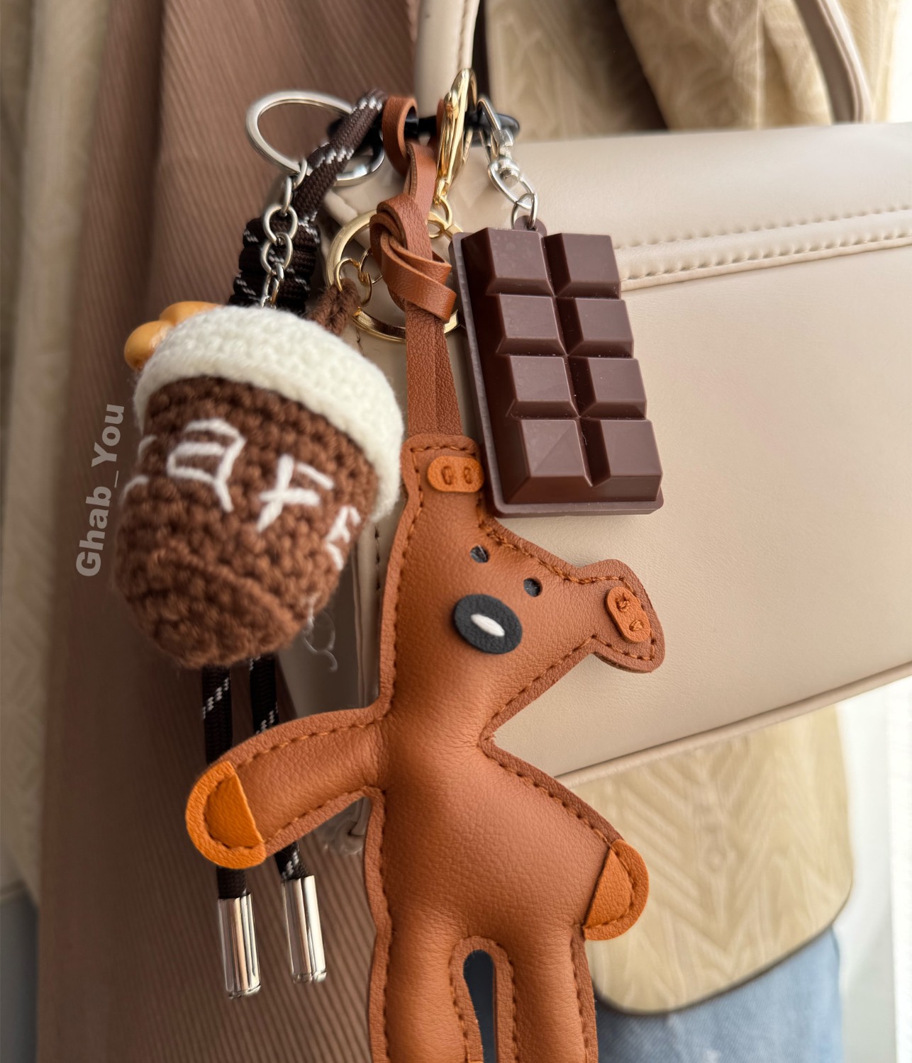 BagCharm-Brown-Teddy-1 بگ چارم ( آویز کیف و کوله ) طرح عروسک تدی 🧸 - Image 1