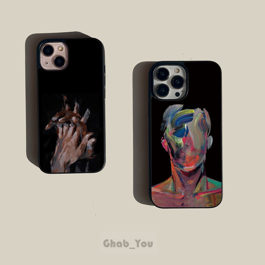 Phone-TPU-Case-Black-footprint, قاب گوشی دورژله مشکی ردپای قلم - Image 1