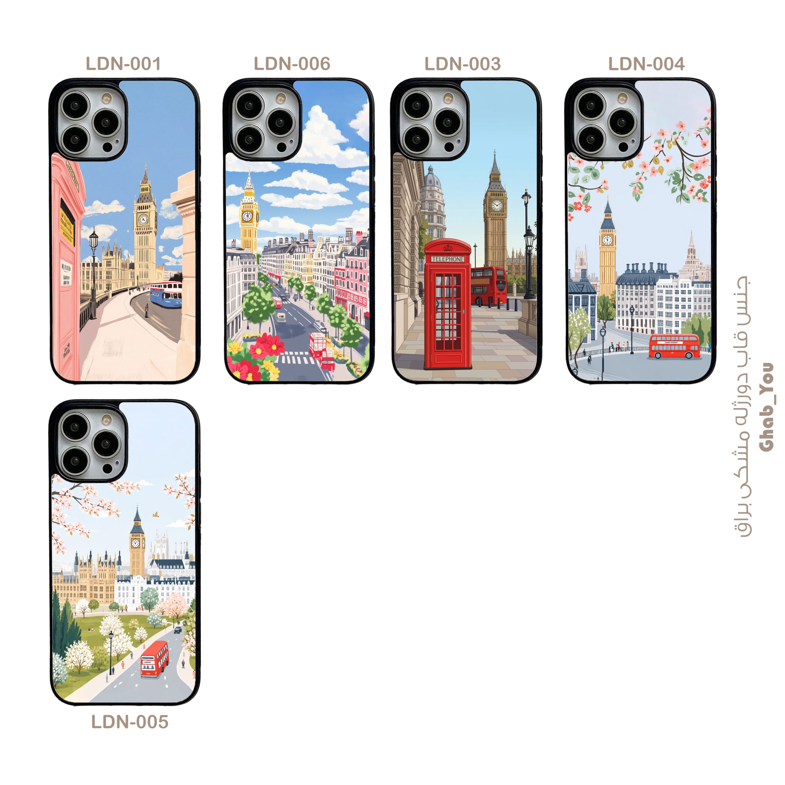 phone-TPU-case-London قاب گوشی دورژله مشکی لندن - Image 1