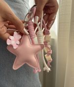 بگ چارم ( آویز کیف و کوله ) طرح ستاره صورتی⭐