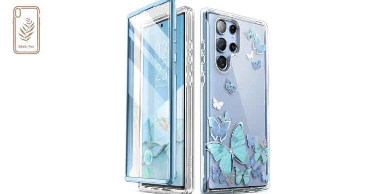 قاب LoveCases Gel Blue Butterfly سامسونگ گلکسی ultra s22