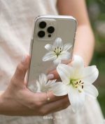 قاب گوشی شفاف لیلیوم سفید