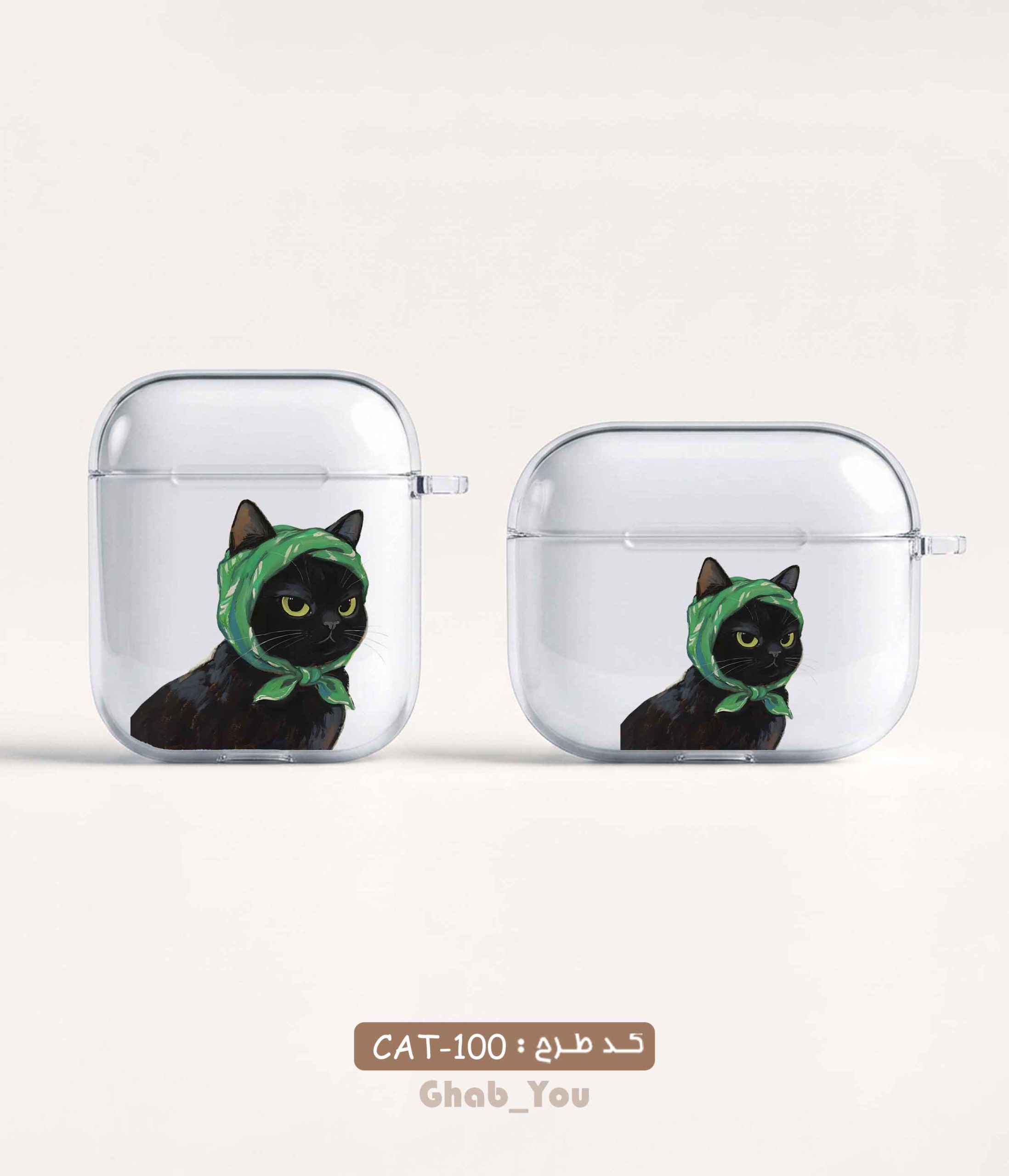 airpod-case-cat-100 کاور ایرپاد طرح گربه - Image 1