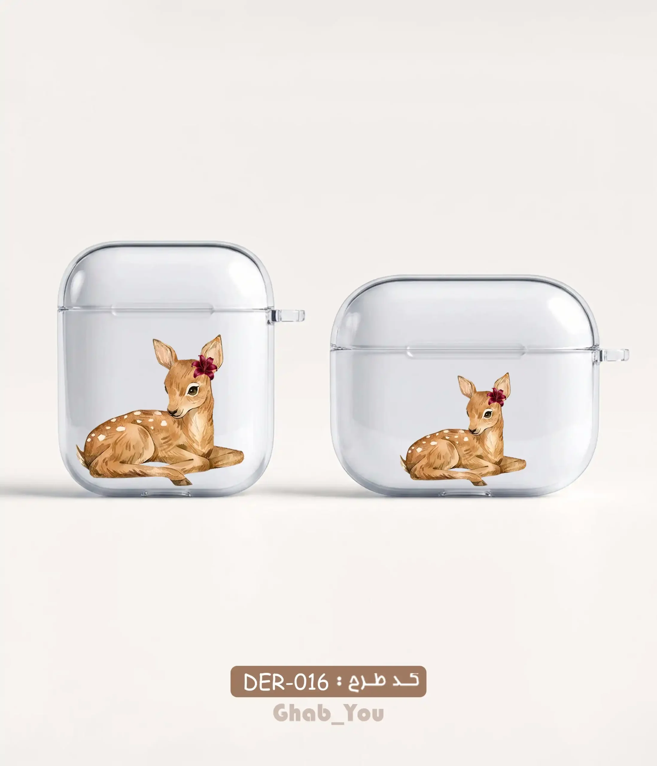 Airpod-Clear-Case-Deer 016 کاور ایرپاد طرح آهو - Image 1